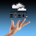 hands exhibiting the cloud computing